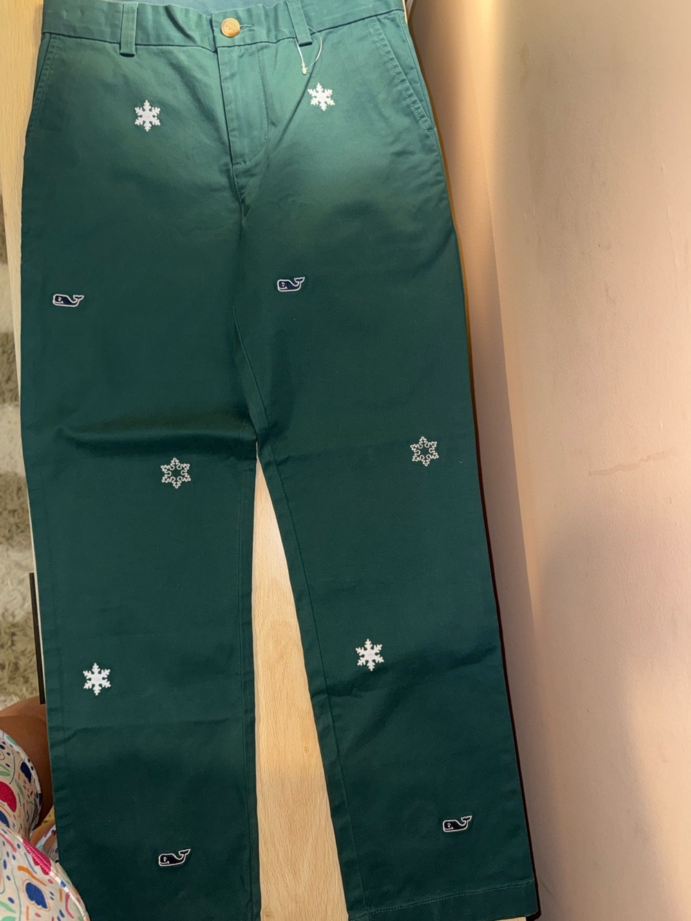 Vineyard Vines Forest Green Chino Pants with White Lining
